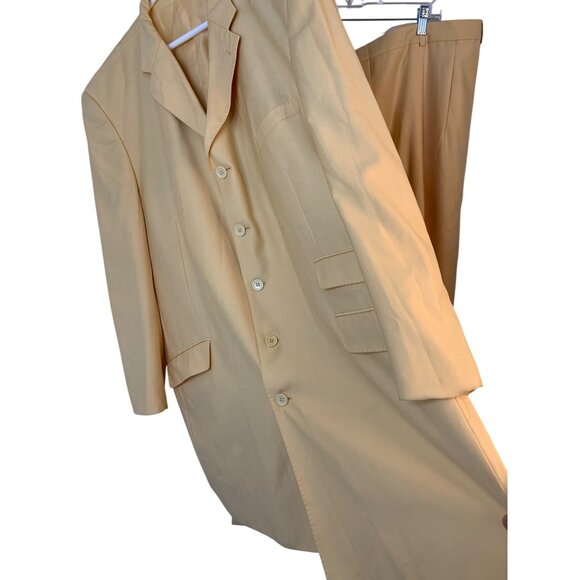 Valentino Ferrel Italy Mens 2-Piece Suit Size 50R Cuffed Pleated GUC RZ10411 - Picture 4 of 14